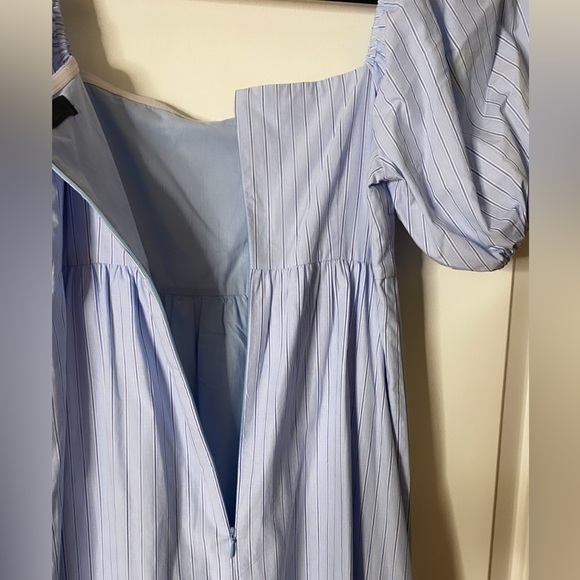 RACHEL ROY Light Blue Woven Puff Sleeve Square Neck Maxi Dress - Picture 5 of 8